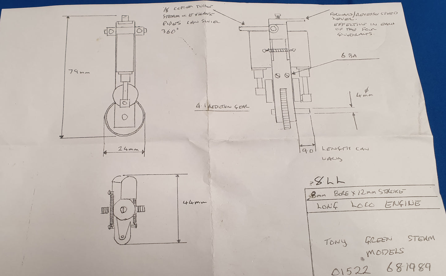 Steam Engine - Small Loco Engine 8LL