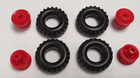 Plastic wheels and tyres.  PWT1