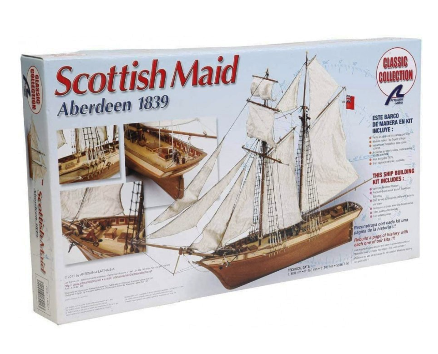 Artesania Latina Scottish Maid Schooner 1:80 Wood Model Kit