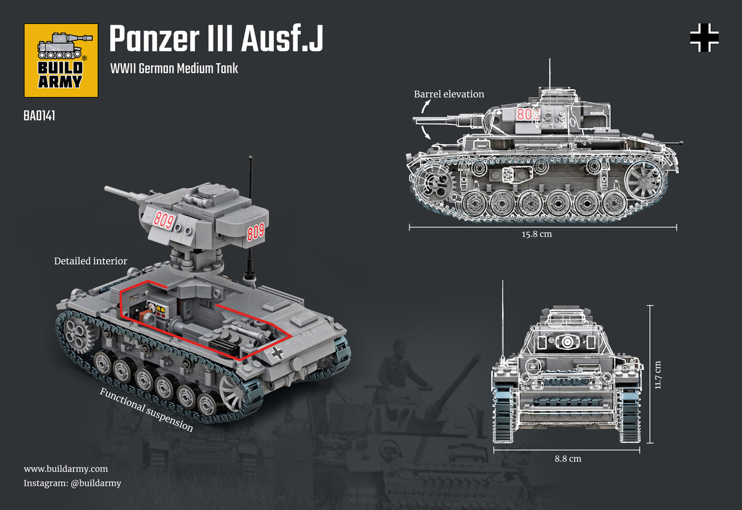 Panzer 3 - 755 pcs - B0141