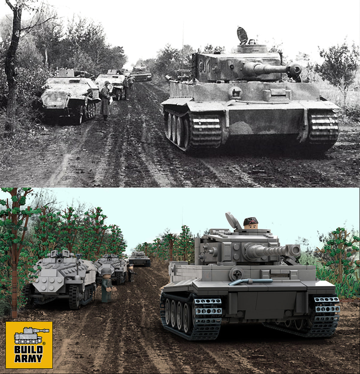 Tiger 1 Grey - 1157PCS - B0181