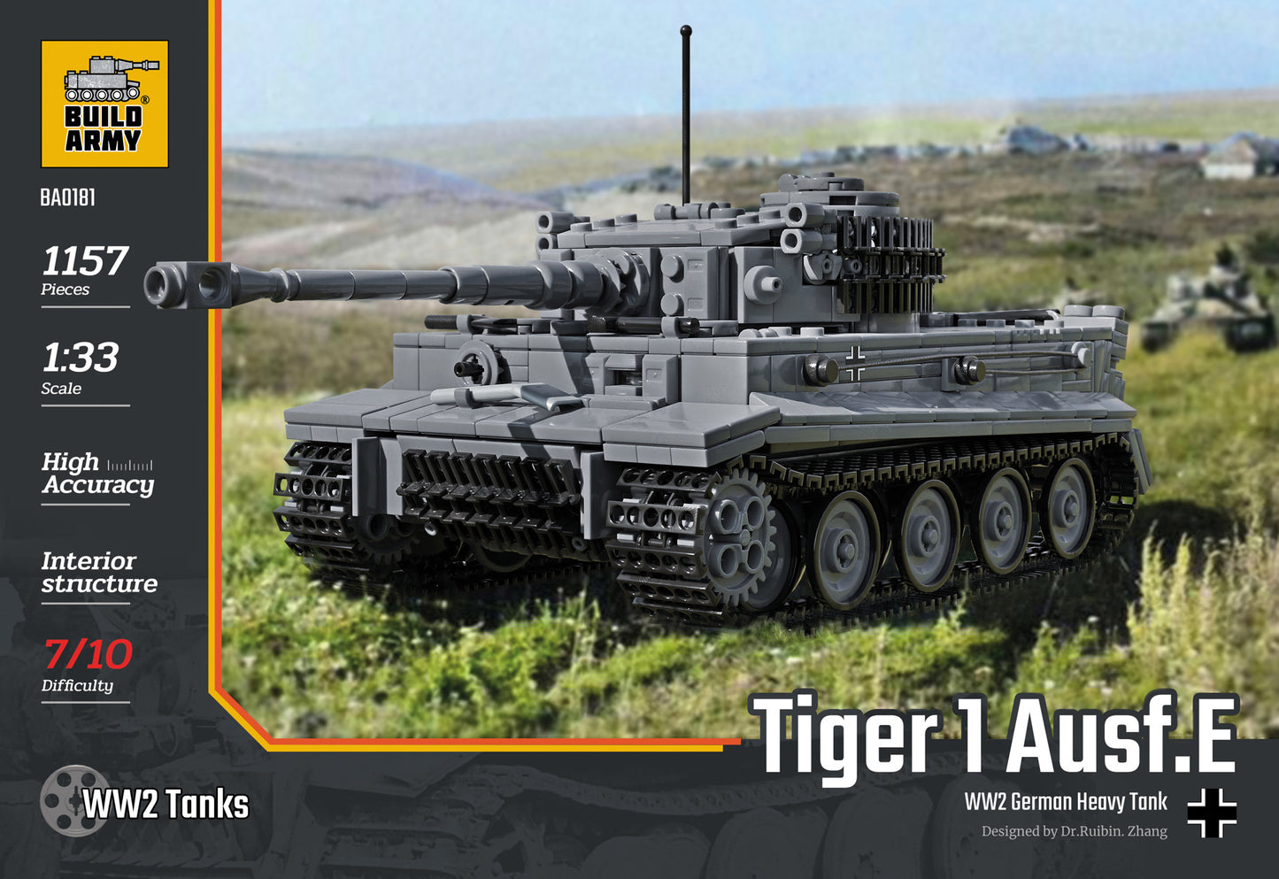 Tiger 1 Grey - 1157PCS - B0181