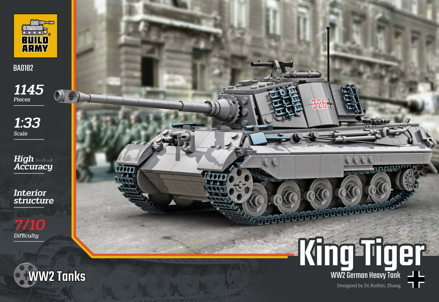 King Tiger (Tiger ll) Grey - 1145pcs - B0182