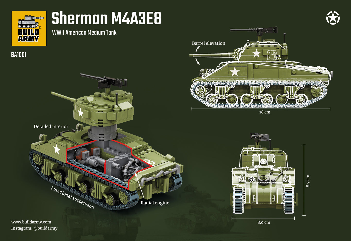 M4 Sherman - 785pcs - BA1001