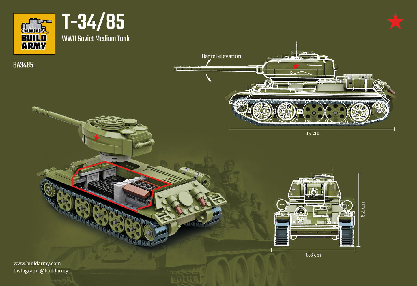 Soviet T34/85 - 735PCS - B3485