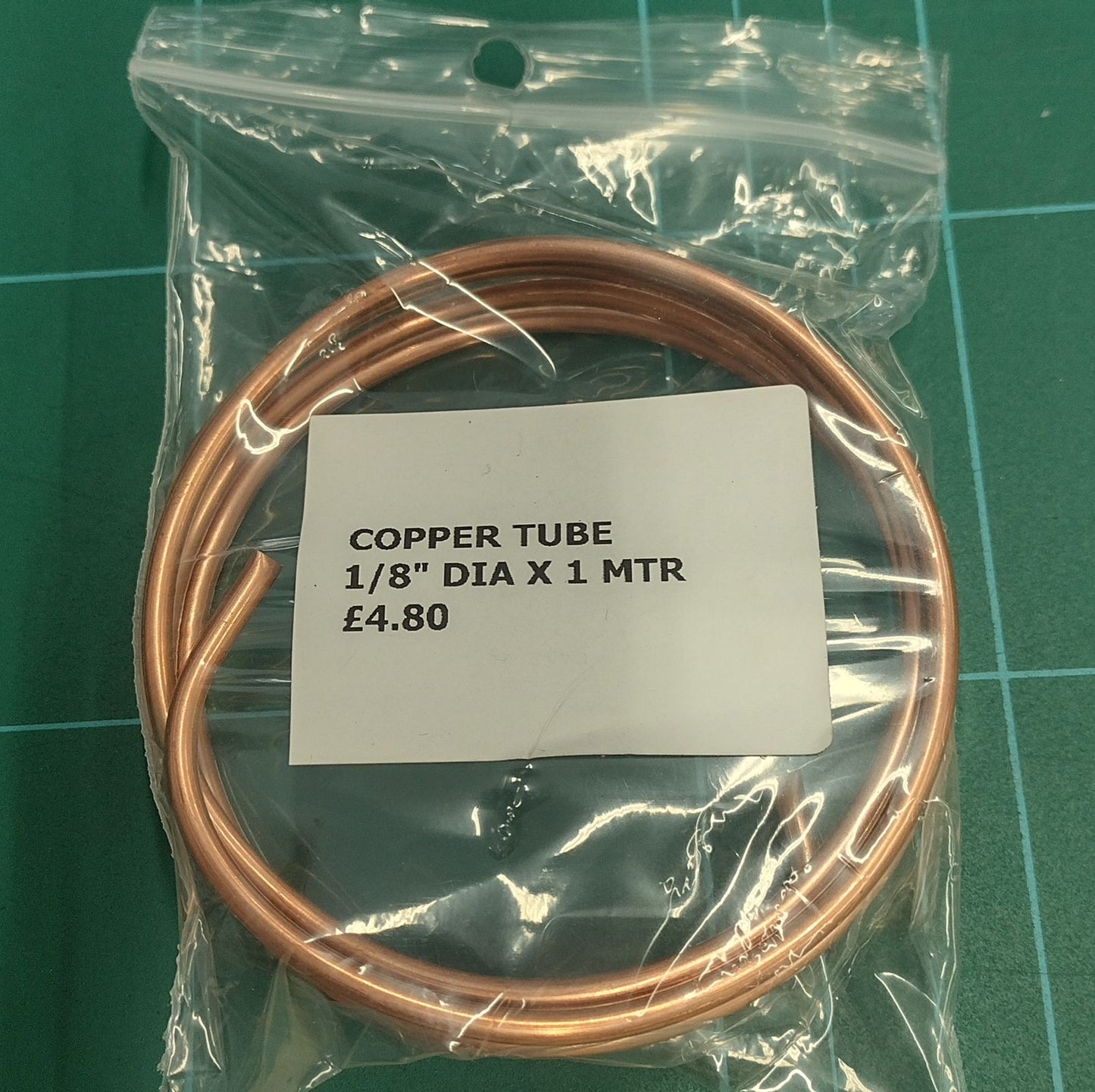 Tony green steam fittings. Copper tube. 1/8" CP17
