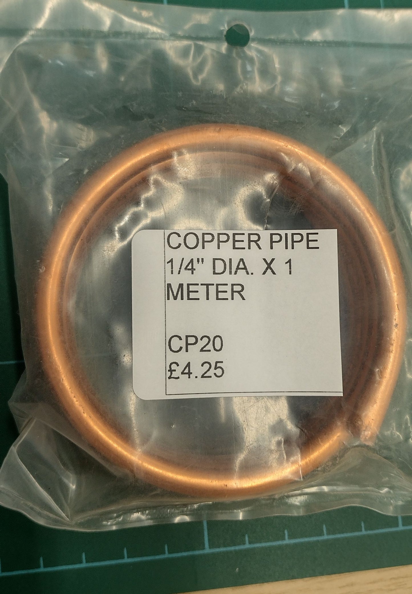 Tony green steam fittings. Copper tube. 1/4" CP20