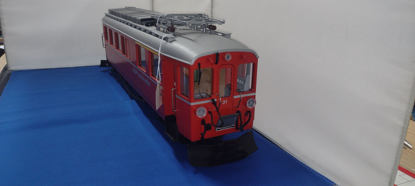 LGB RhB Class ABe 4/4 Powered Rail Car, Road Number 31 (Second Hand) - 24390