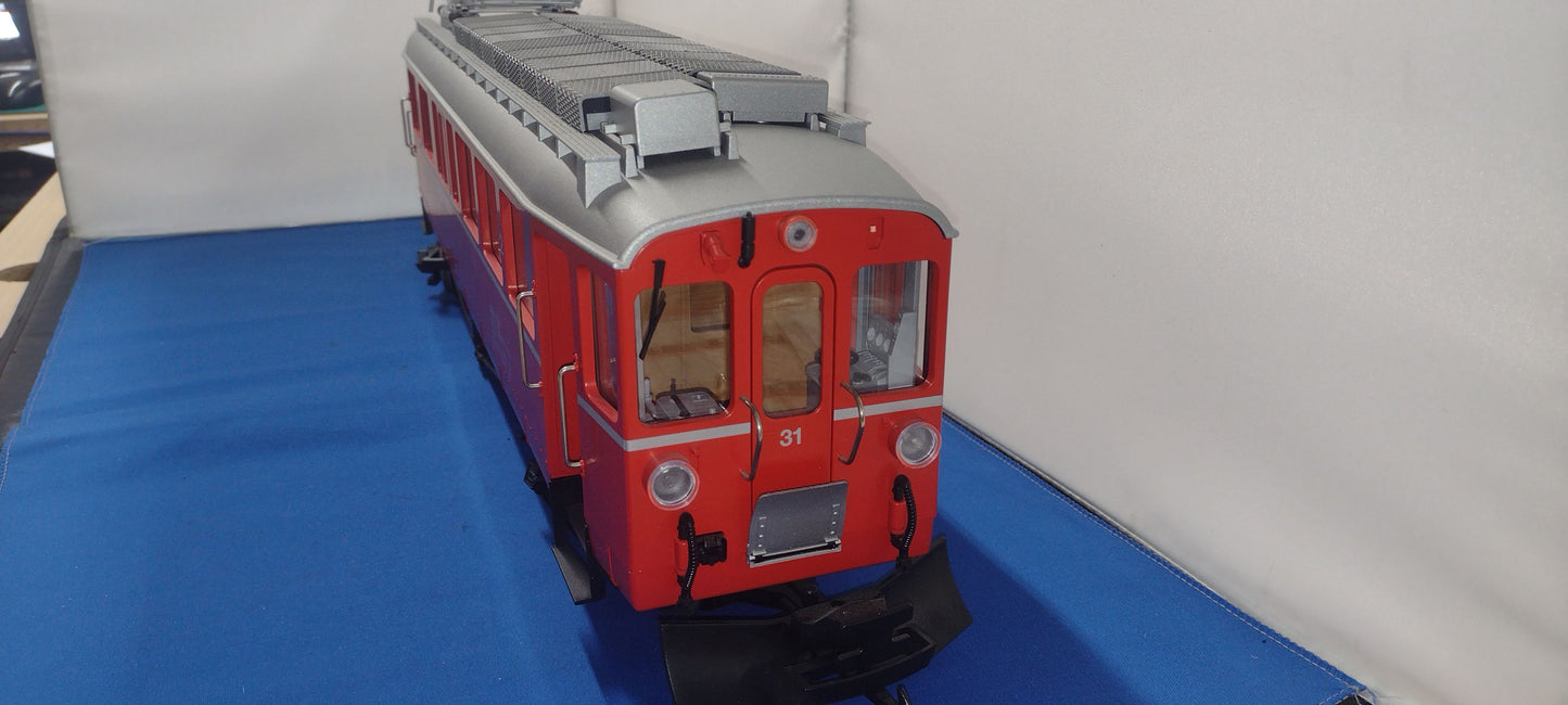 LGB RhB Class ABe 4/4 Powered Rail Car, Road Number 31 (Second Hand) - 24390