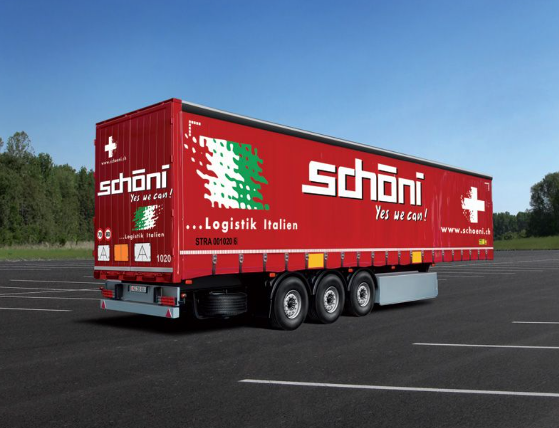Italeri 1/24 CURTAINSIDE TRAILER "Schoeni.ch" - 3918