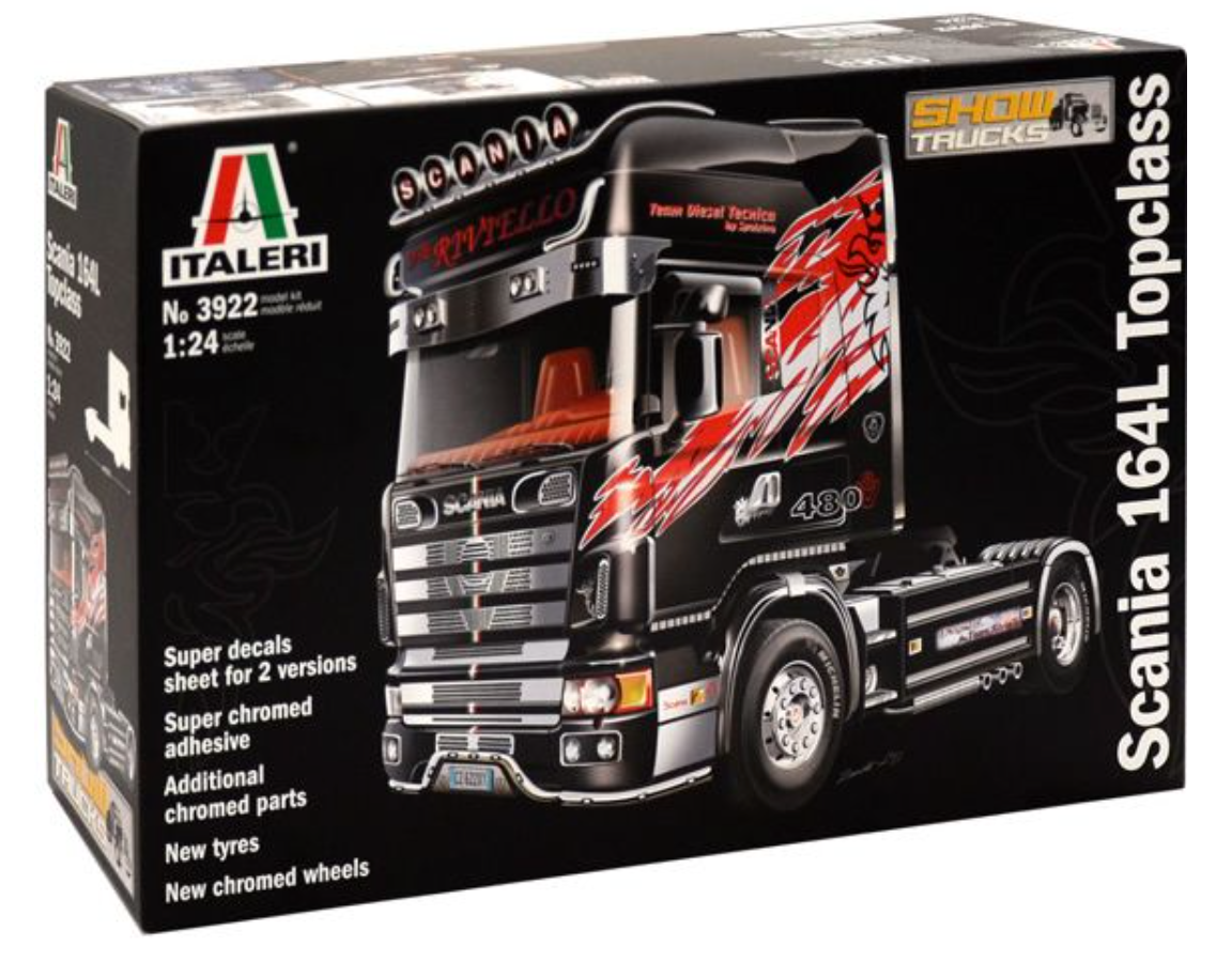 Italeri 1/24 Scania 164L Topclass 1/24th Scale Kit - 3922