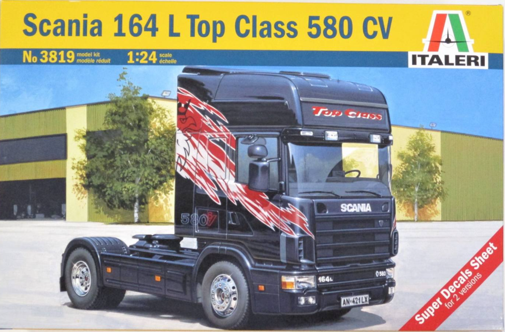 Italeri Scania 164 Top Class 580 CV 1/24th Scale Plastic Kit 