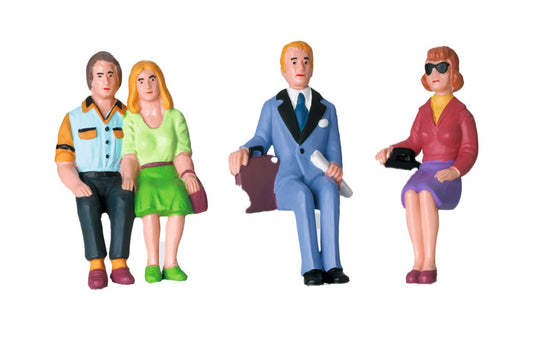 LGB Set of Seated Passenger Figures with luggage. 53006