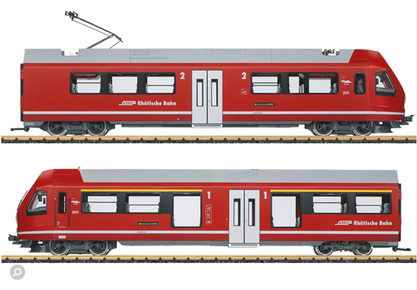 LGB RhB Class ABe 4/16 "Capricorn" Powered Rail Car Train Set - 23100
