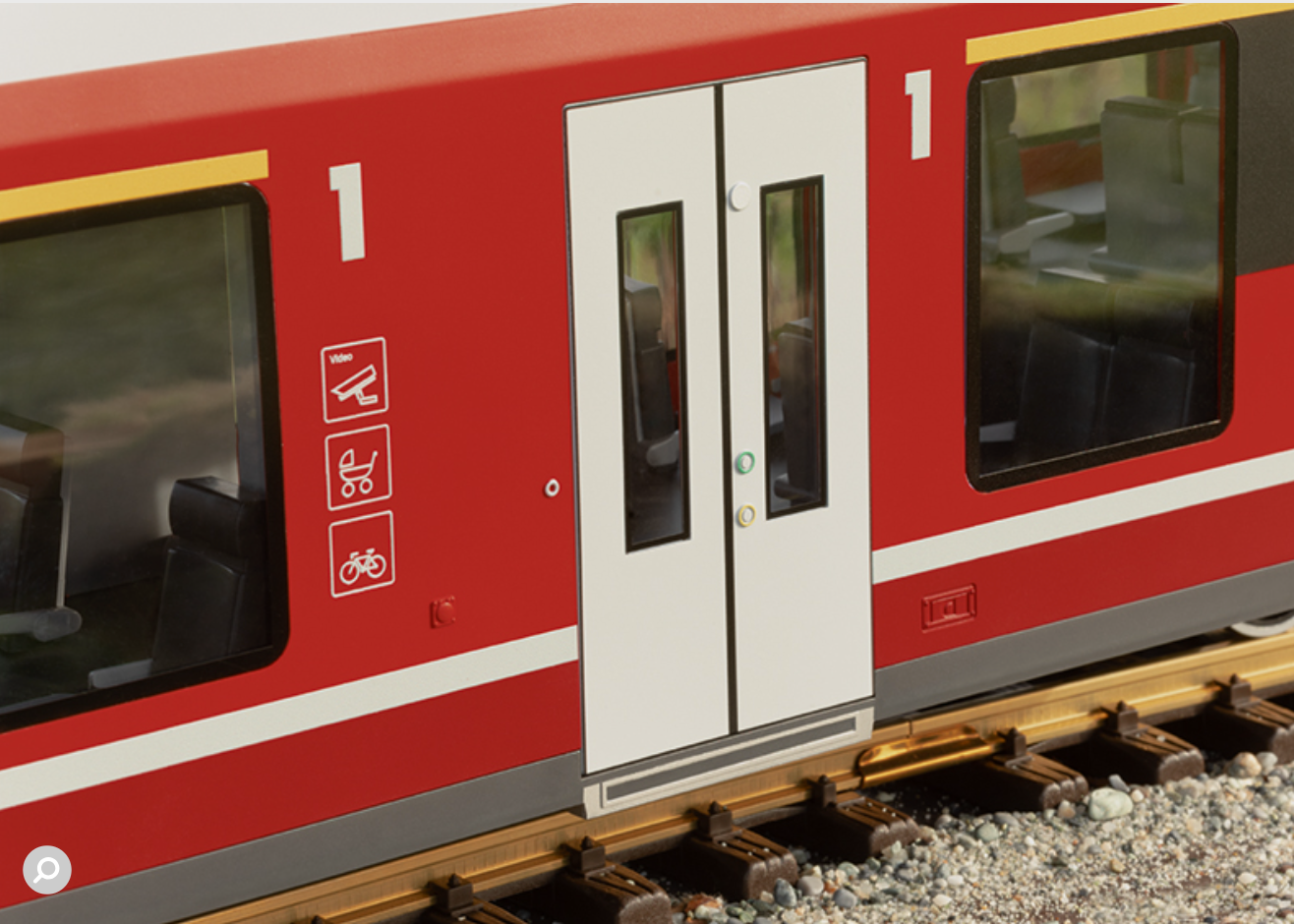 LGB RhB Class ABe 4/16 "Capricorn" Powered Rail Car Train Set - 23100