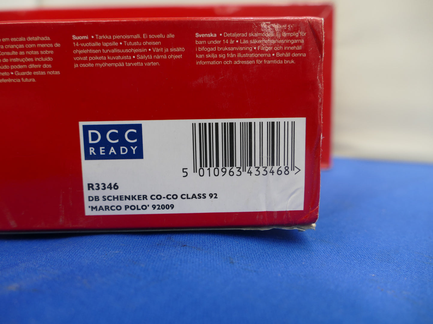 Hornby OO R3346 Class 92 Locomotive (Used)
