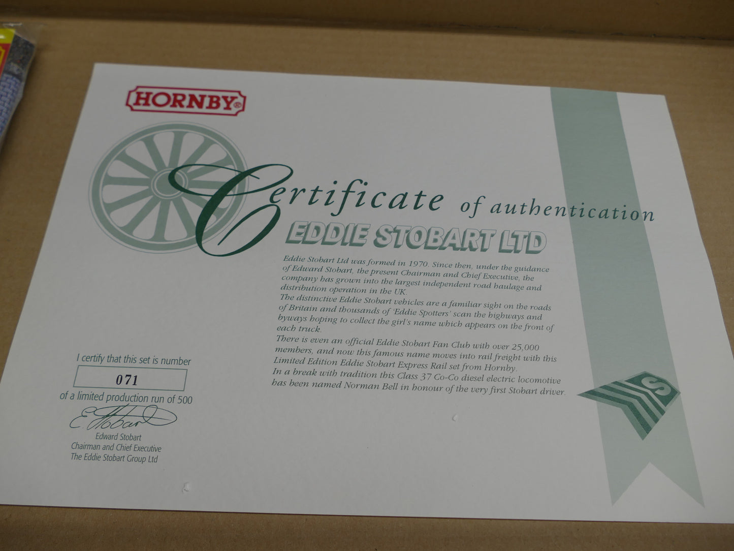 Hornby Eddie Stobart Train Set (Used)