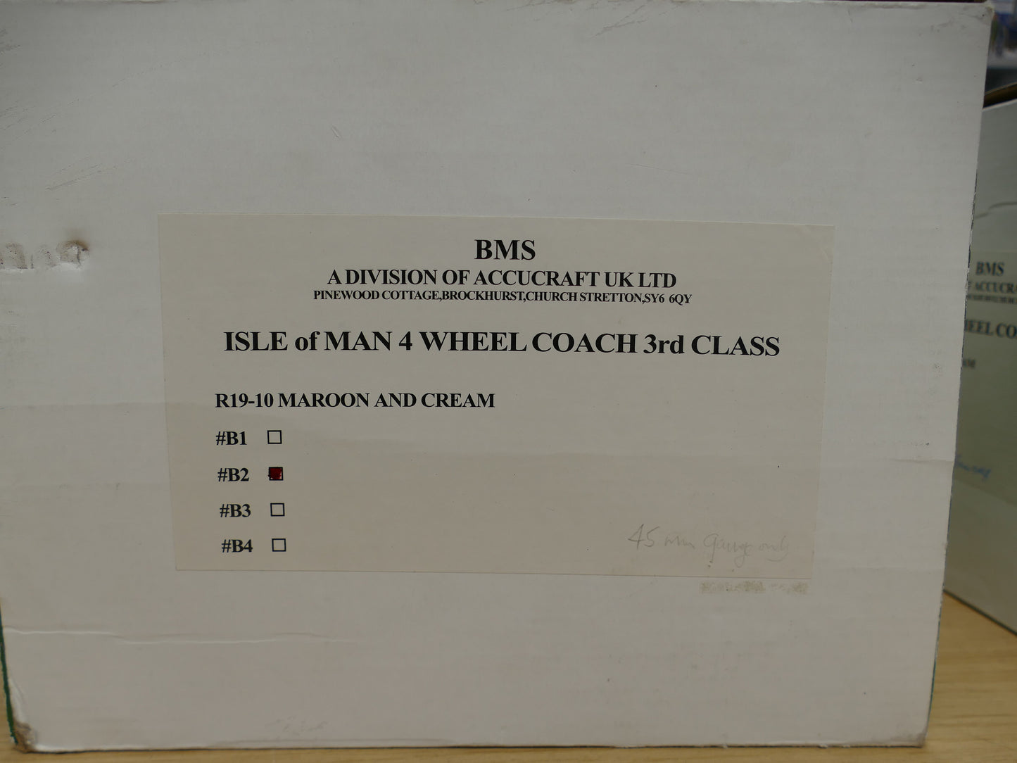Accucraft (BMS) Isle of Man Coach #B2
