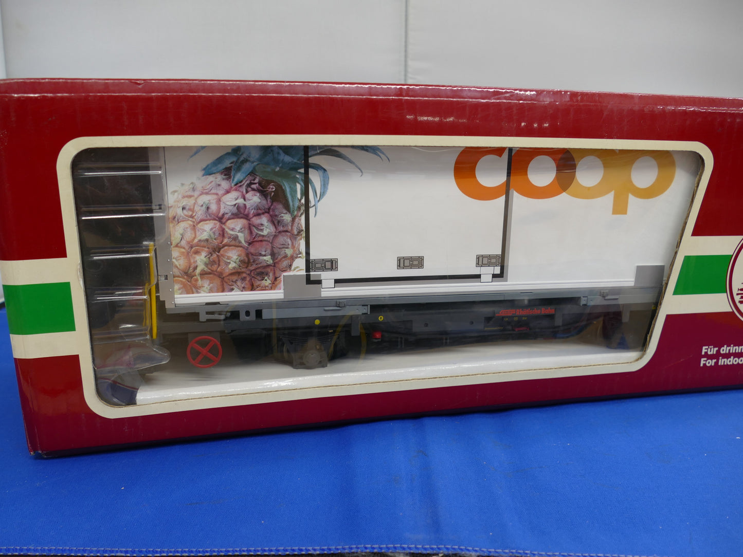 LGB 45890 RhB Container Wagon - Pineapple (used)