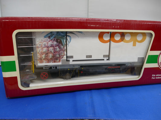 LGB 45890 RhB Container Wagon - Pineapple (used)