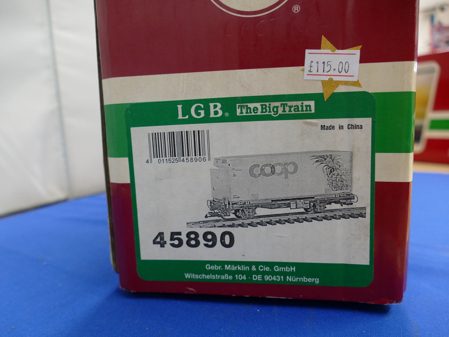 LGB 45890 RhB Container Wagon - Pineapple (used)