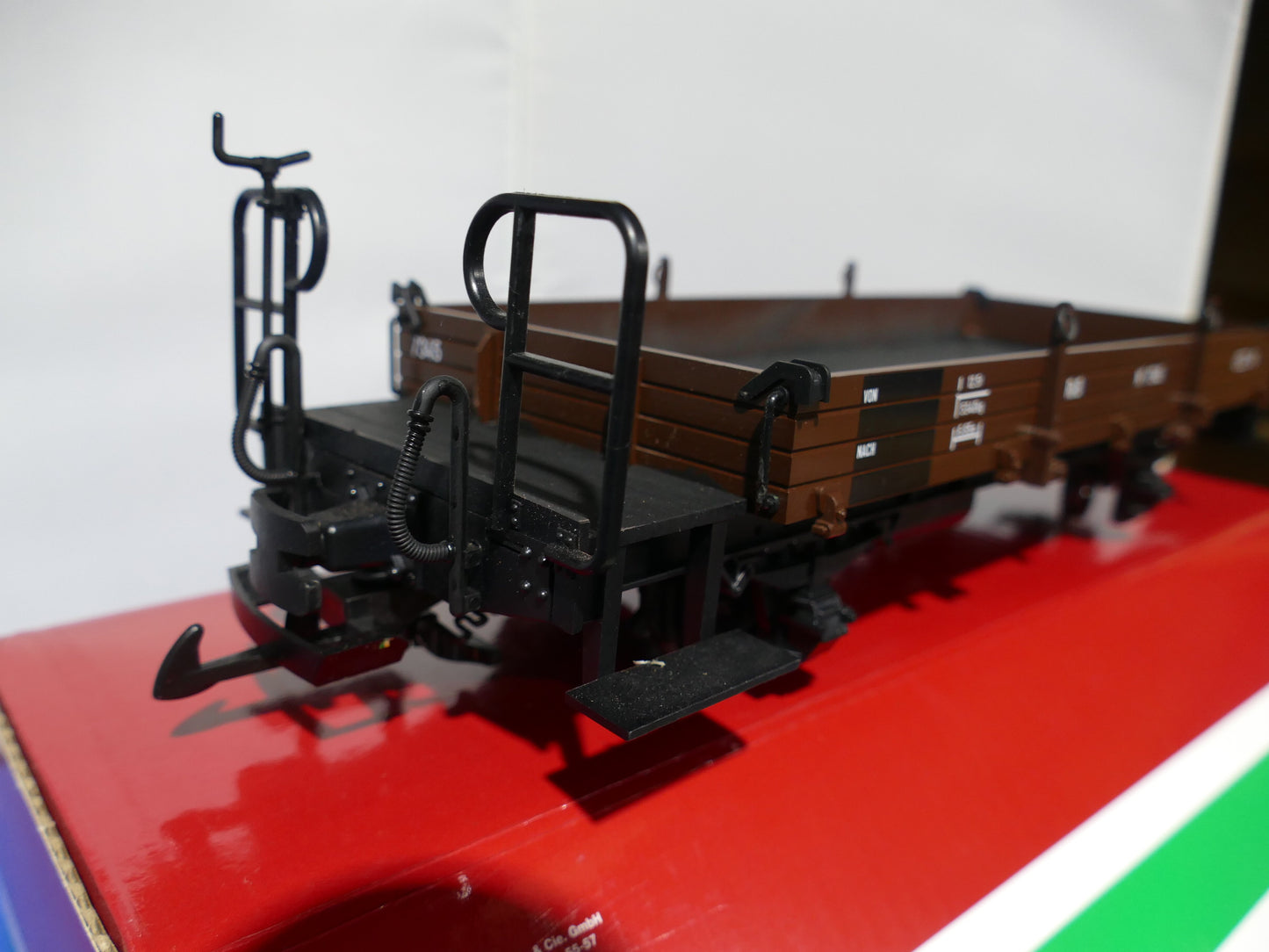 LGB 40121 RhB Low Side Car with Brake Platform (used)