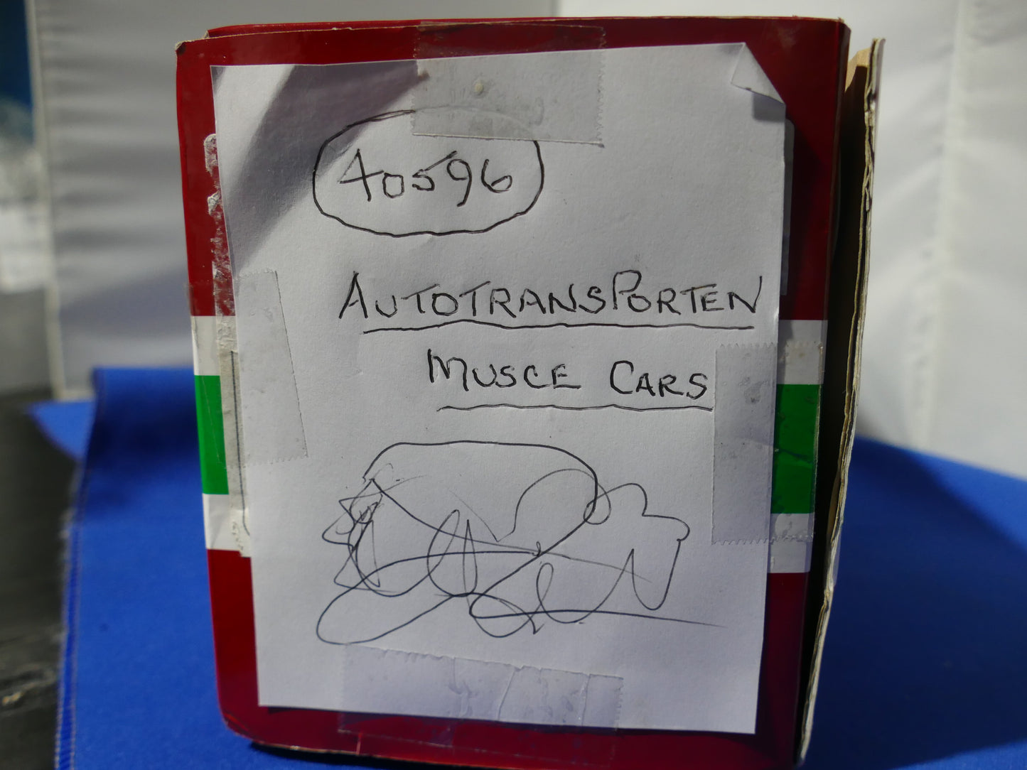 LGB 40596 Car Transporter with Muscle Cars (used)