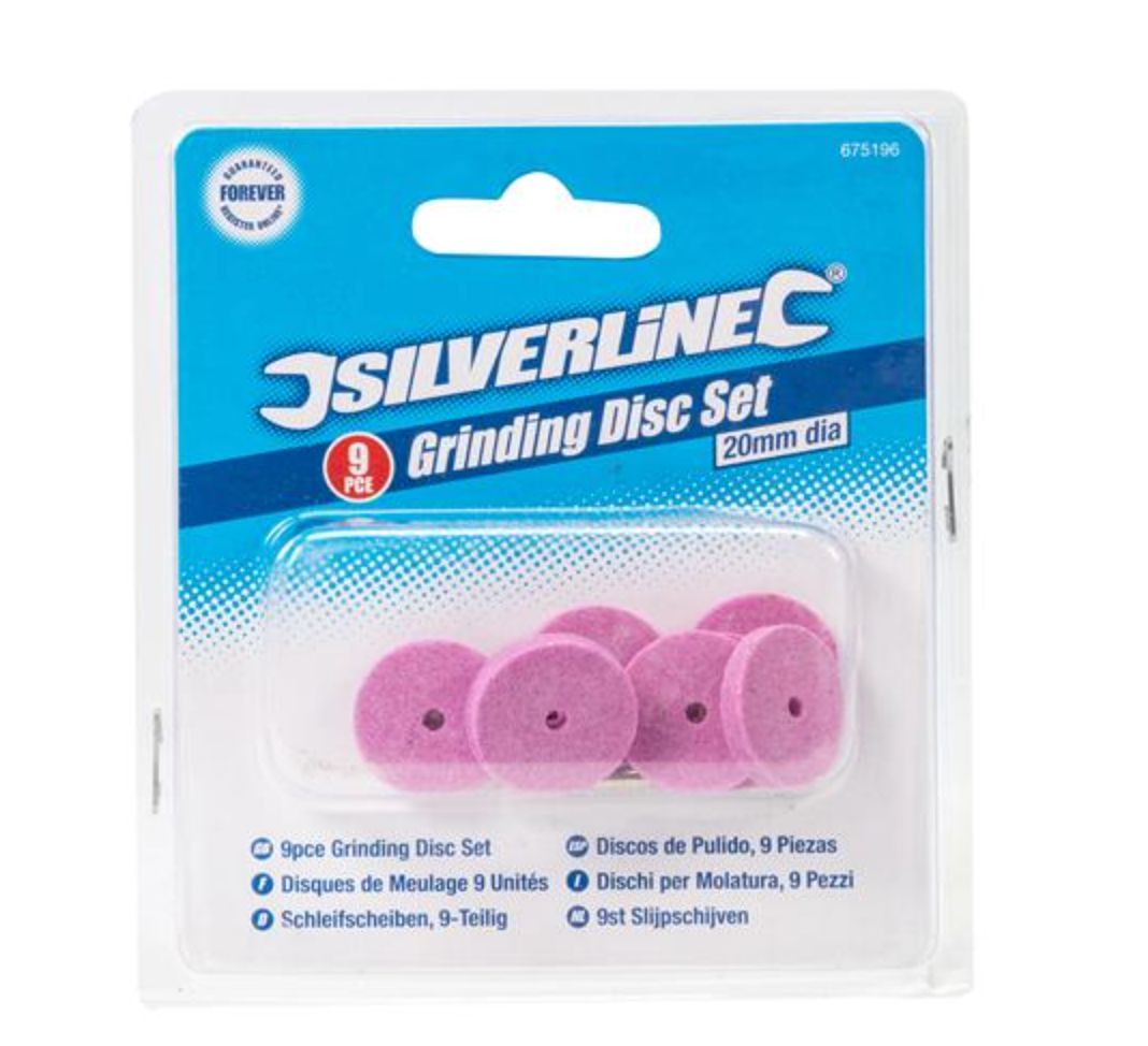 SilverLine Tools - Aluminium Oxide Grinding Discs, 9-Piece
