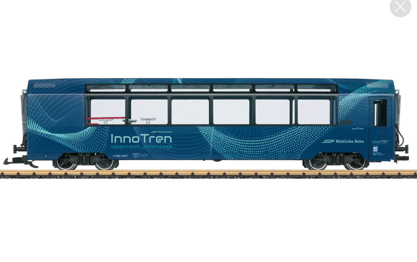 LGB RhB InnoTren Parlour Car with Interior Lighting - 33672