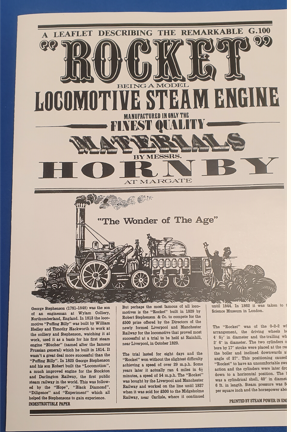 Hornby Rocket Spares : G100A Instructions