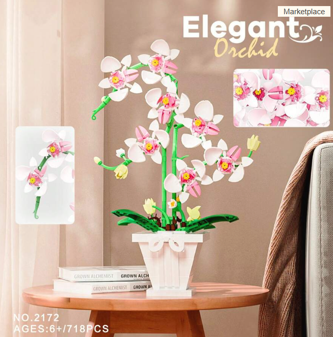 Elegant Orchid Building Block Model - 2172nb
