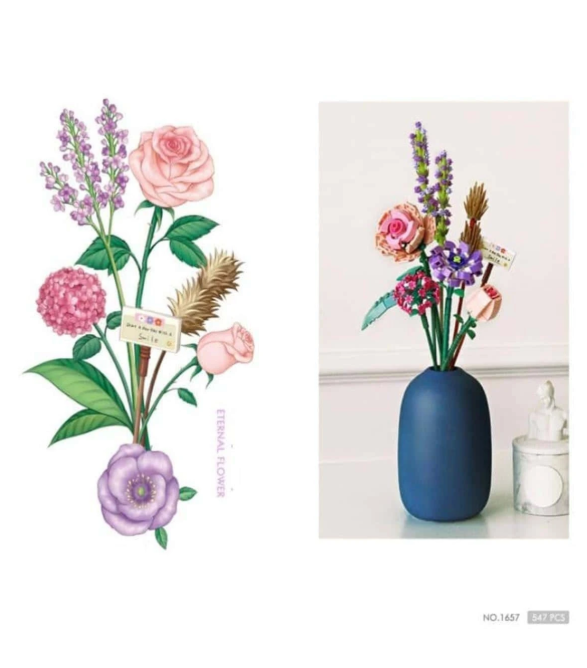 Flower Design Building Block Model - 1657
