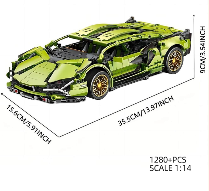 Racing Car, Building Block Model - FK937