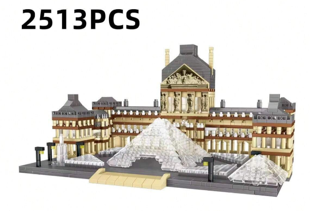 Louvre Museum, Building Block Model - LZ8040