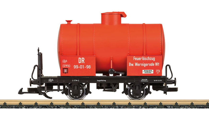 LGB DR Fire Dept Tank Car, G Scale Used - 42010