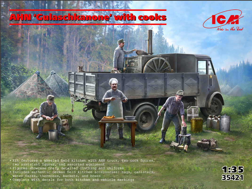 AHN 'Gulaschkanone' Truck with 4 Figures & Accessories- ICM35421
