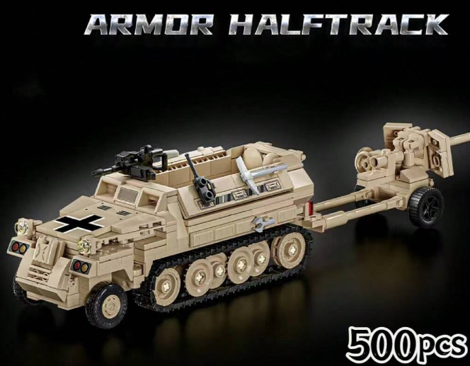 Half Track & Gun, Building Block Model - HTG1