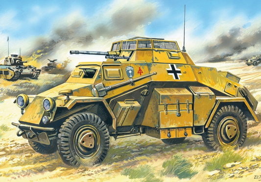 Sd.Kfz.222, German Light Armoured Vehicle 1:72 - ICM72411