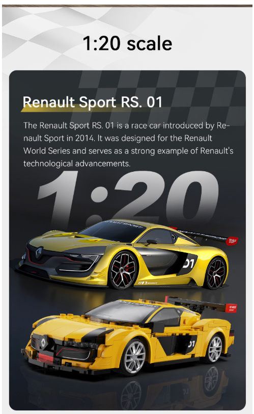 1:20 Renault Sport RS.01 - 294 pcs