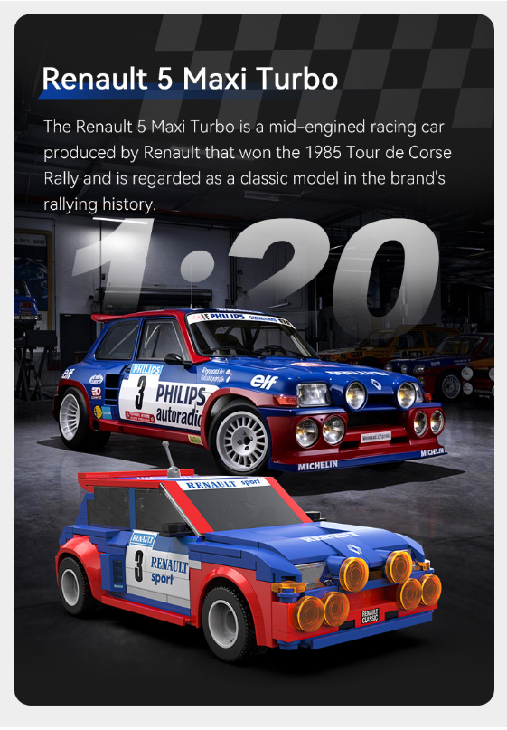1:20 Renault 5 Maxi Turbo - 282 pcs
