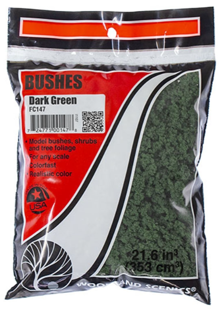 Woodland Scenics - Dark Green Bushes (Bag)