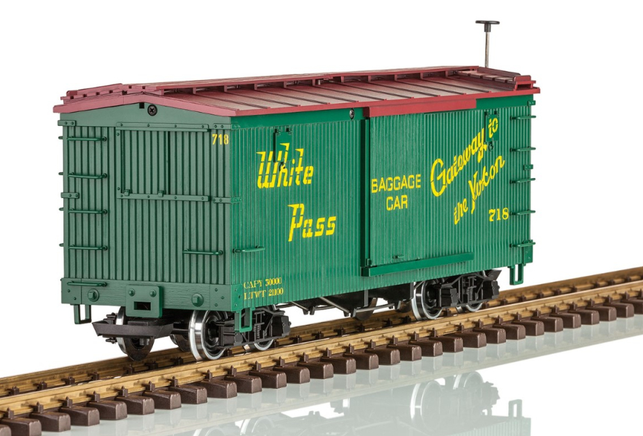 LGB 48675 White Pass & Yukon RR Boxcar w/Metal Wheels 48675