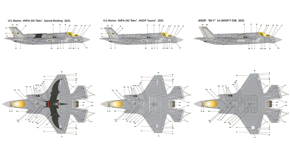 Academy 1:72 US Marines F-35B Lightning II VMFA-242 "Bats" Fighter Aircraft