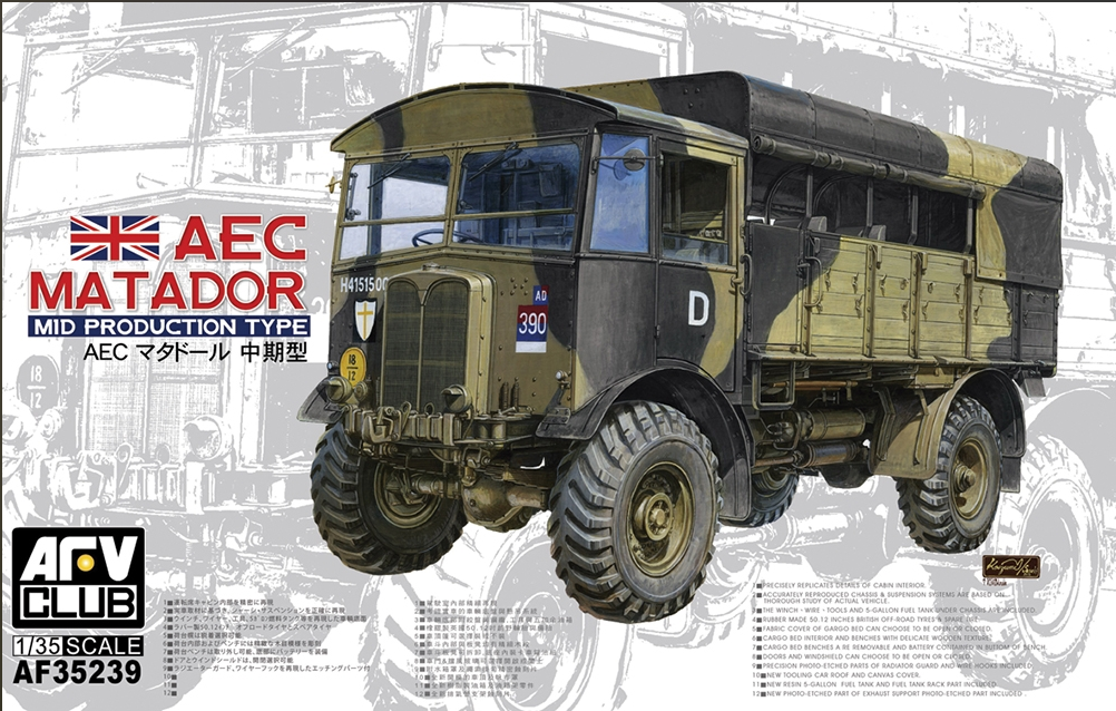 Academy 1:35 British Army AEC Mid Matador Truck