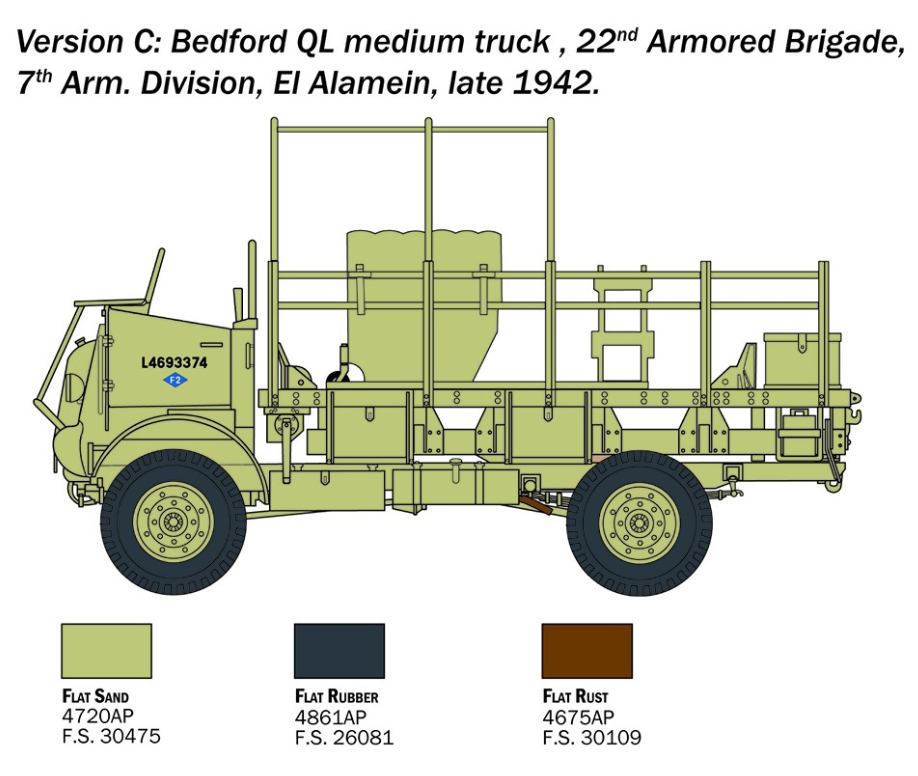 ITALERI 1/35 Bedford QL Medium Truck