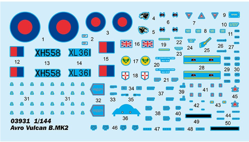 Trumpeter 1:144 British Avro Vulcan B Mk 2 Bomber Aircraft