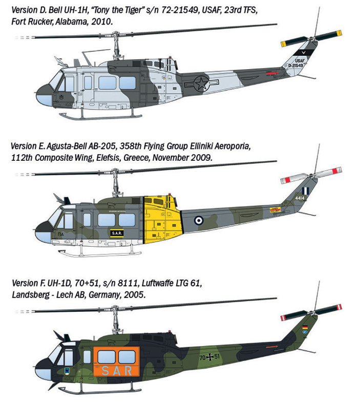 ITALERI 1/48 AB.205 / UH-1D "SAR" Search & Rescue Helicopter
