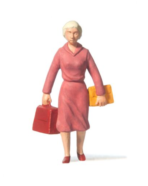 Merten Woman with Shopping Bag & Purse Figure