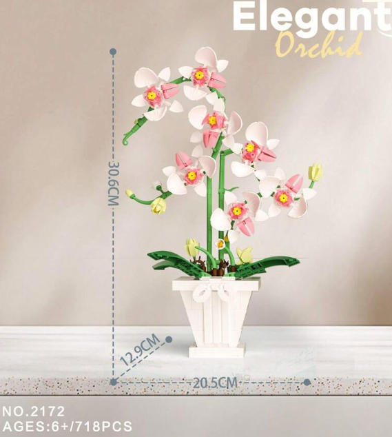 Elegant Orchid Building Block Model - 2172