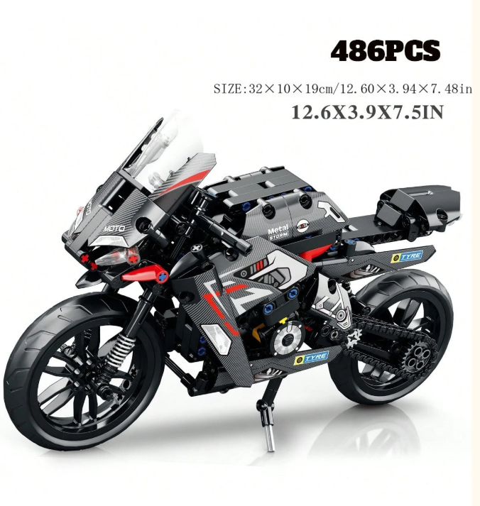 Motorcycle, Building Block Model - 47103
